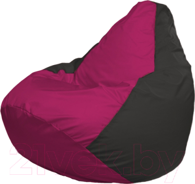 Бескаркасное кресло Flagman Груша Мега Г3.1-381 (фуксия/черный) - фото