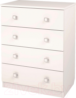 Комод Polini Kids Simple c 4 ящиками (белый) - фото