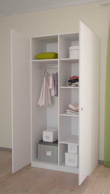 Шкаф Polini Kids Simple двухсекционный (белый)