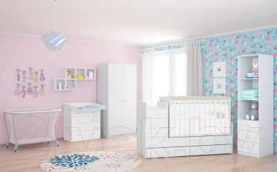 Шкаф Polini Kids Simple двухсекционный (белый)