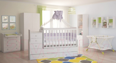 Шкаф Polini Kids Simple двухсекционный (белый)