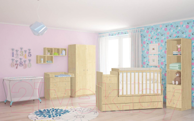 Шкаф Polini Kids Simple двухсекционный (натуральный)