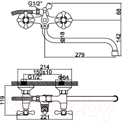 Смеситель Ledeme L2108 