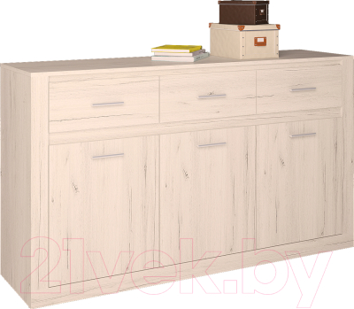 Тумба Интерлиния Лима ЛМ-3Д3Ш (дуб корабельный белый) - фото