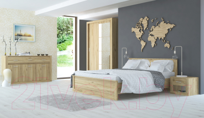 Тумба Интерлиния Лима ЛМ-3Д3Ш (дуб корабельный белый)