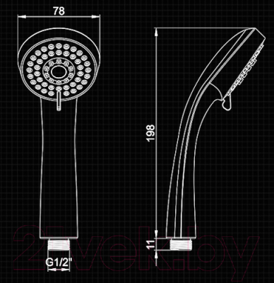 Лейка ручного душа Ledeme L09
