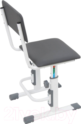 Стул детский Polini Kids City Smart регулируемый (L, белый/серый)