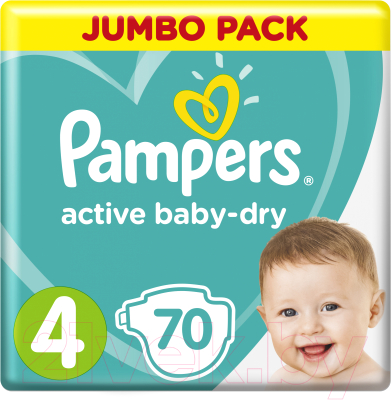 Подгузники детские Pampers Active Baby-Dry 4 Maxi - фото