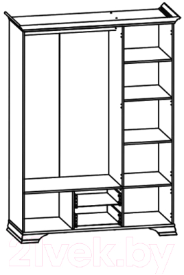 Шкаф Black Red White Kentaki S320-SZF5D2S