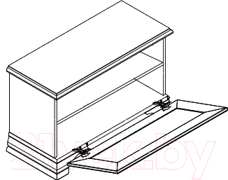 Тумба в прихожую Black Red White Kentaki S320-SFK1B