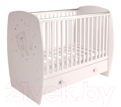 Детская кроватка Polini Kids French 710 Teddy с ящиком