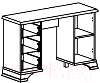 Туалетный столик Black Red White Kentaki S320-TOL