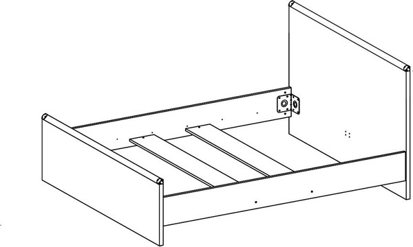 Каркас кровати Black Red White Индиана JLOZ 160x200