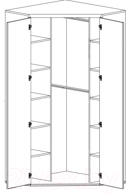 Шкаф Black Red White Индиана JSZFN 2d