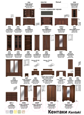 Шкаф Black Red White Kentaki S320-SZF2D1S