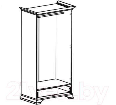 Шкаф Black Red White Kentaki S320-SZF2D1S