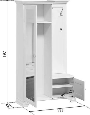 Секция в прихожую Black Red White Kentaki S320-PPK/110L