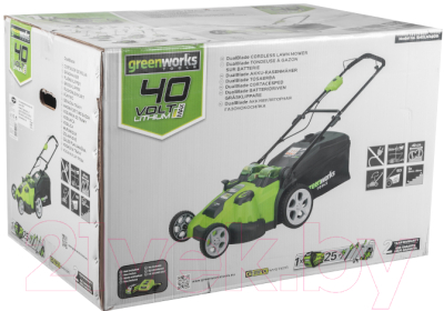 Газонокосилка электрическая Greenworks G40LM49DBK4