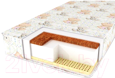 Матрас в кроватку Сонная сказка Алеша Попович (бязь) - фото