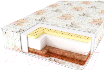 Матрас в кроватку Сонная сказка Илья Муромец (бязь) - фото