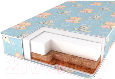 Матрас в кроватку Сонная сказка Добрыня Никитич (бязь) - фото