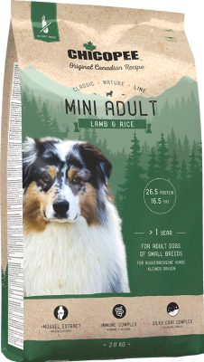 Сухой корм для собак Chicopee CNL Mini Adult Lamb & Rice (2кг) - фото
