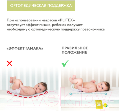 Матрас в кроватку Plitex Aloe Vera Simple АВ-05/1