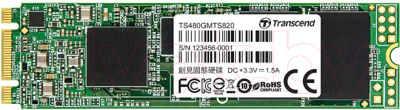 SSD диск Transcend MTS820 M.2 SATAIII 480GB (TS480GMTS820S) - фото