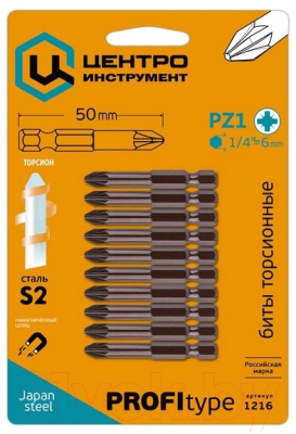 Набор бит Центроинструмент 1215 - фото