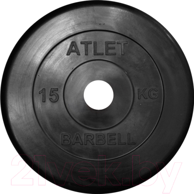 Диск для штанги MB Barbell Atlet d26мм 15кг - фото