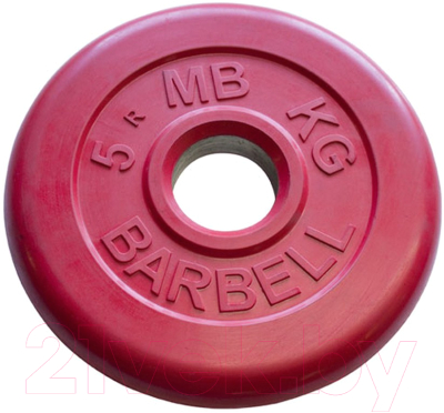 Диск для штанги MB Barbell d26мм 5кг - фото