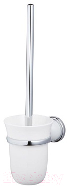 Ершик для унитаза Bisk 06896 (хром/белый) - фото