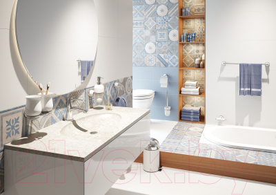 Ершик для унитаза Bisk 06896 (хром/белый)