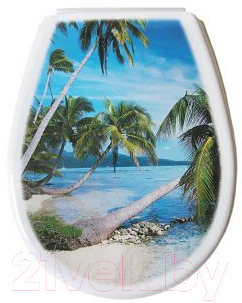 Сиденье для унитаза Bisk Lilia Foto 80377 (пальма) - фото