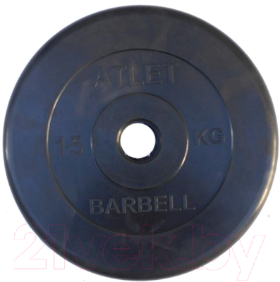 Диск для штанги MB Barbell Atlet d51мм 15кг - фото