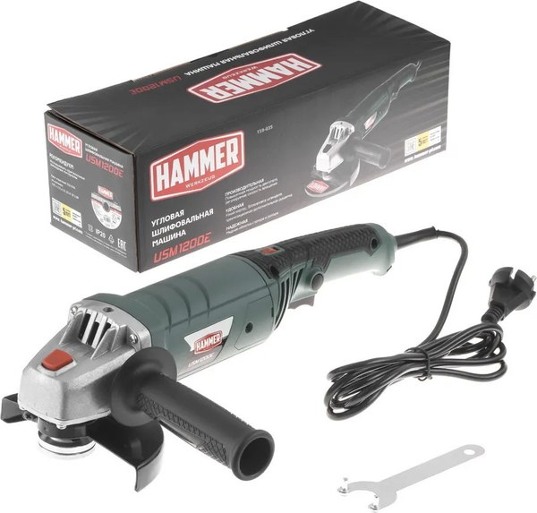 Угловая шлифовальная машина Hammer Flex USM1200E