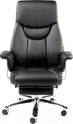 Кресло офисное Norden Parlament / H-2021-35 (хром/экокожа черный)