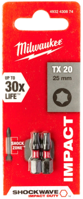 Набор бит Milwaukee Shockwave Impact Duty 4932430874 - фото