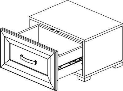 Прикроватная тумба Black Red White Malta B136-KOM1S