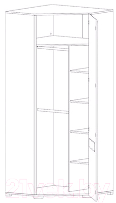 Шкаф Black Red White Malta B136-SZFN1D