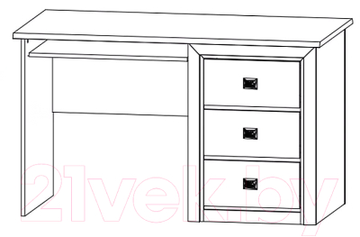 Компьютерный стол Black Red White Коен BIU/130