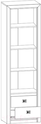 Шкаф-пенал Black Red White Коен REG1D2S