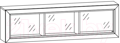 Шкаф навесной Black Red White Коен SFW1W/148