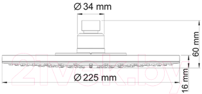 Лейка верхнего душа Wasserkraft A067