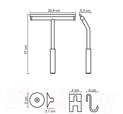 Скребок для душевой кабины Wasserkraft K-211