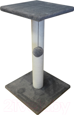 Лежанка-когтеточка Cat House Столбик с полкой 0.7 - фото