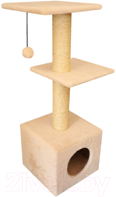 Комплекс для кошек Cat House С двумя полками 1.0 - фото