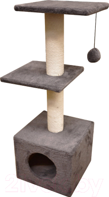 Комплекс для кошек Cat House С двумя полками 1.0 - фото