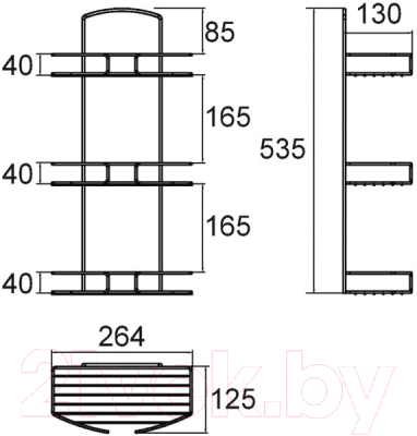 Полка для ванной Milardo 013W030M44