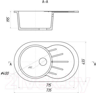 Мойка кухонная Gerhans A02